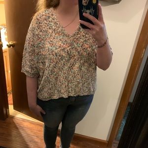 NWOT Loft Cropped Lightweight Sweater size XL